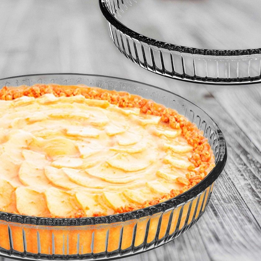 Assadeira Forno Vidro Redonda 26cm / 32cm Pack 2