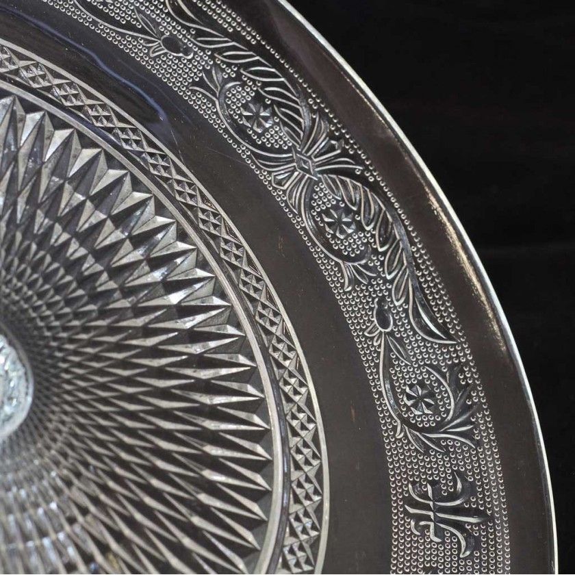 Prato Bolo Vidro Ruby Redondo 33cm Prato Bolo Vidro Ruby Redondo 33cm