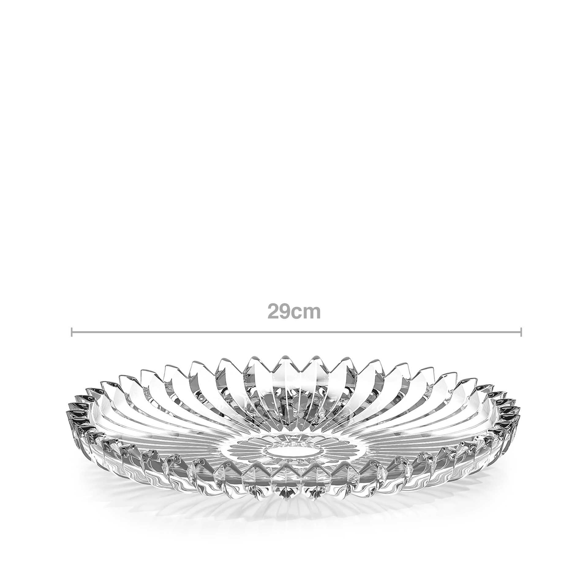 Prato Bolo Vidro Mónaco sem Pé Redondo 29cm