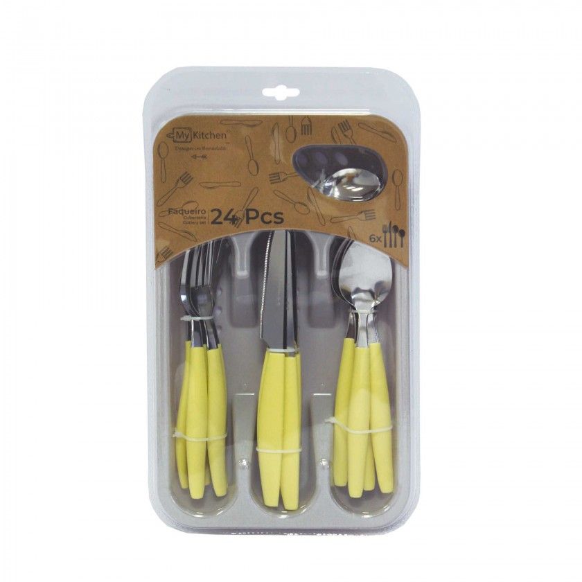 Talheres + Tabuleiro Bege 19.5X32.5X4.5cm Pack 25 Talheres + Tabuleiro Bege 19.5X32.5X4.5cm Pack 25