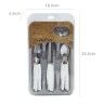 Talheres + Tabuleiro Branco 19.5X32.5X4.5cm Pack 25