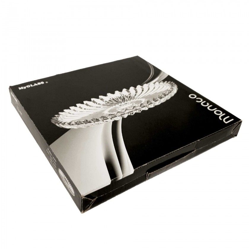 Prato Bolo Vidro Mónaco sem Pé Redondo 29cm Prato Bolo Vidro Mónaco sem Pé Redondo 29cm