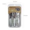 Talheres + Tabuleiro Cinzento 19.5X32.5X4.5cm Pack 25