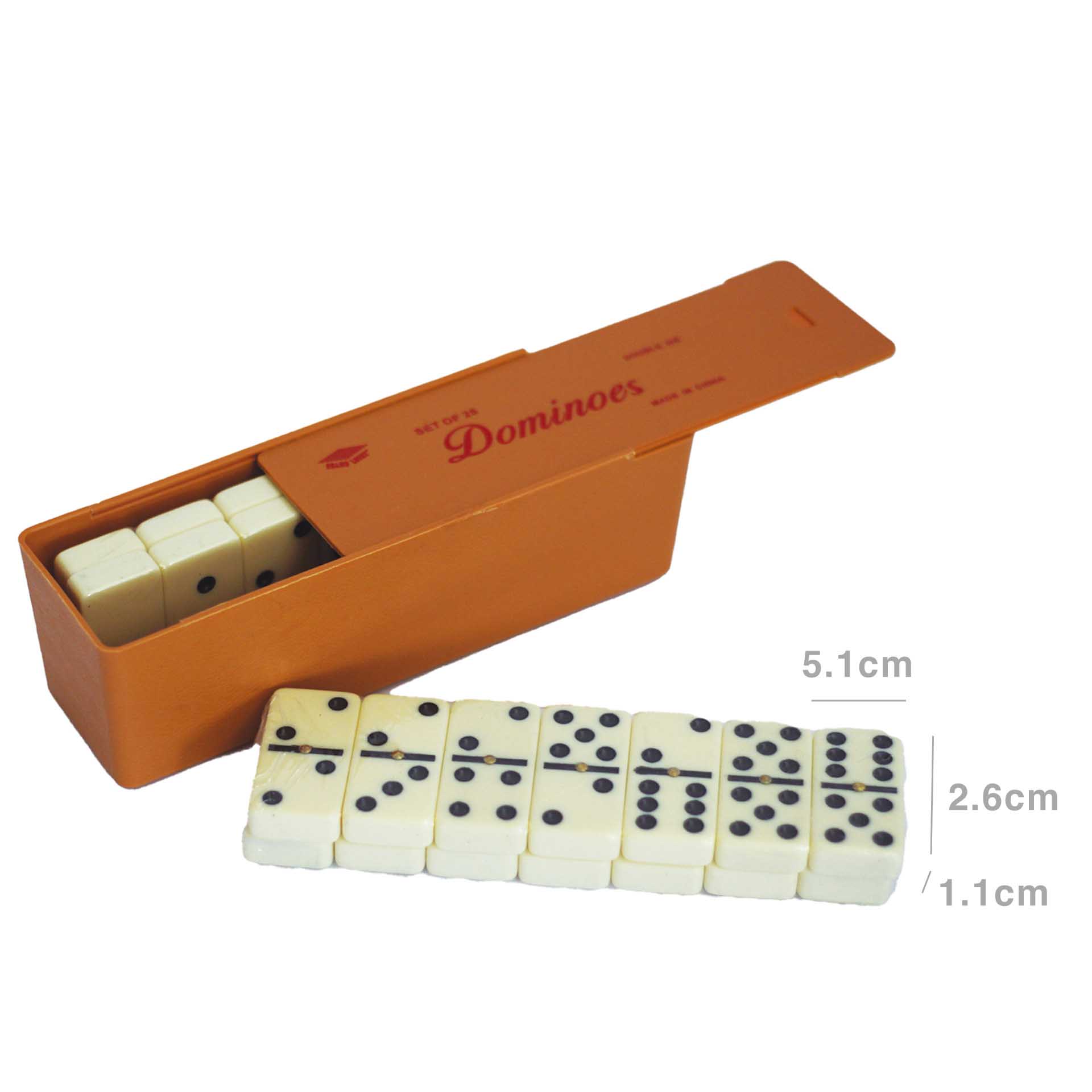 Jogo Dominó com 28 Peças 5.1X2.6X1.1cm Professional