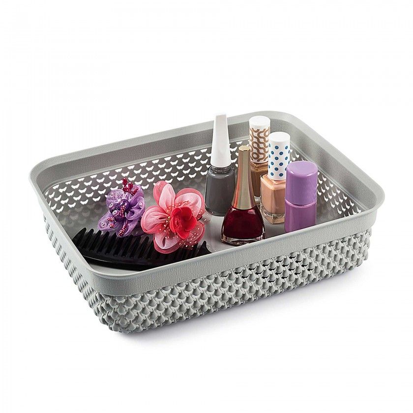 Cesto Organizativo Drop 2200ml 24.5X19.5X6.5cm Cesto Organizativo Drop 2200ml 24.5X19.5X6.5cm