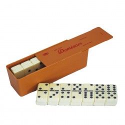 Jogo Domin com 28 Peas Grande 5.1X2.6X1.1cm