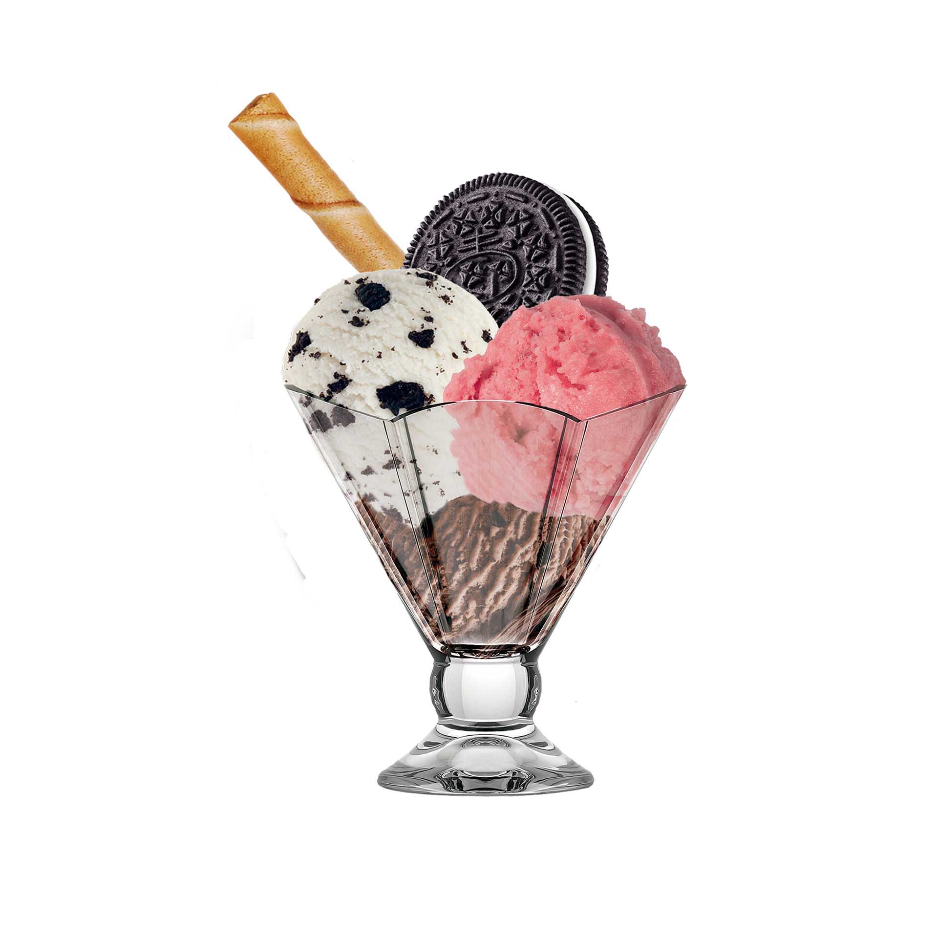 Taça Sobremesa Vidro Ice 180ml 12X12cm Pack 2