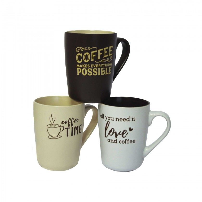 Caneca Cerâmica Coffe Redonda 465ml 9X12cm Caneca Cerâmica Coffe Redonda 465ml 9X12cm