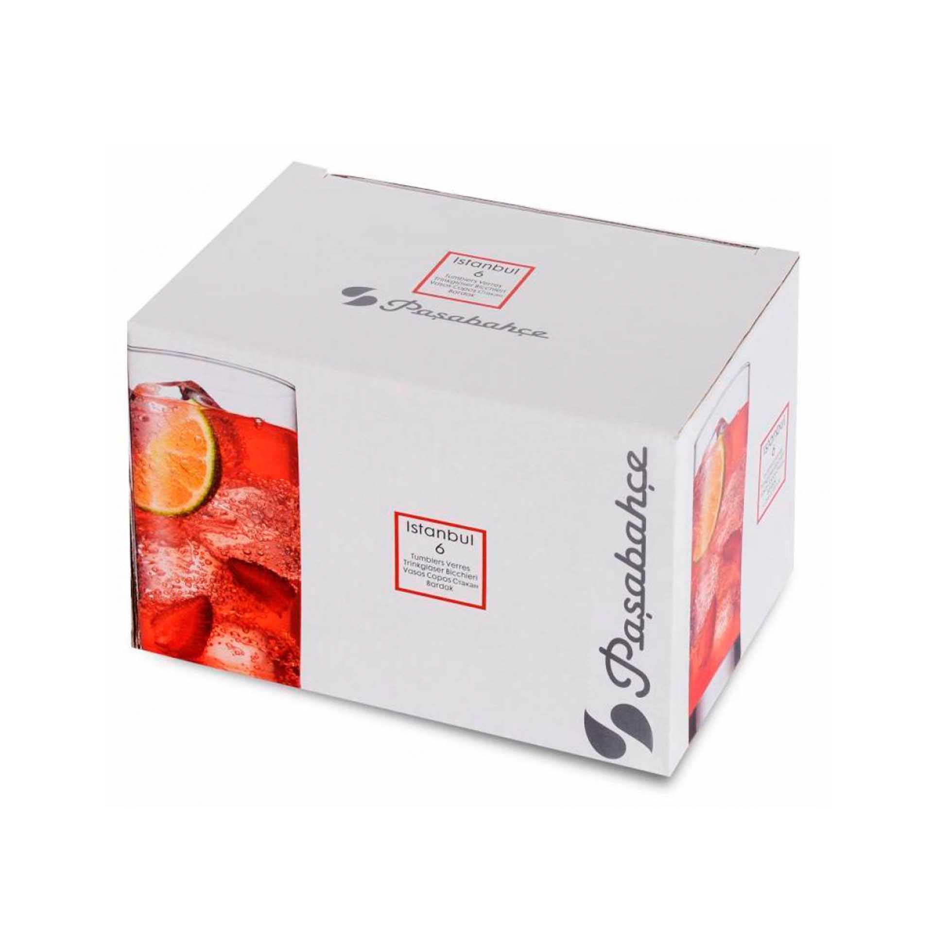 Copo Tubo Istanbul 290ml 6X13.5cm Pack 6