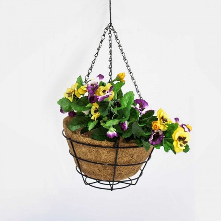 Floreira Fibra Coco com Suporte 30X14cm Floreira Fibra Coco com Suporte 30X14cm