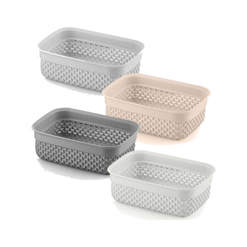 Cesto Multiusos Plástico 1100ml 18.5X13.5X6.5cm Cesto Multiusos Plástico 1100ml 18.5X13.5X6.5cm