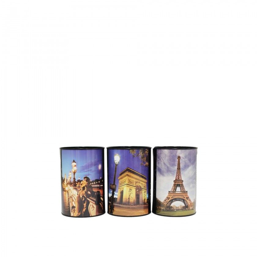 Mealheiro Lata Paris Redondo 10X15cm