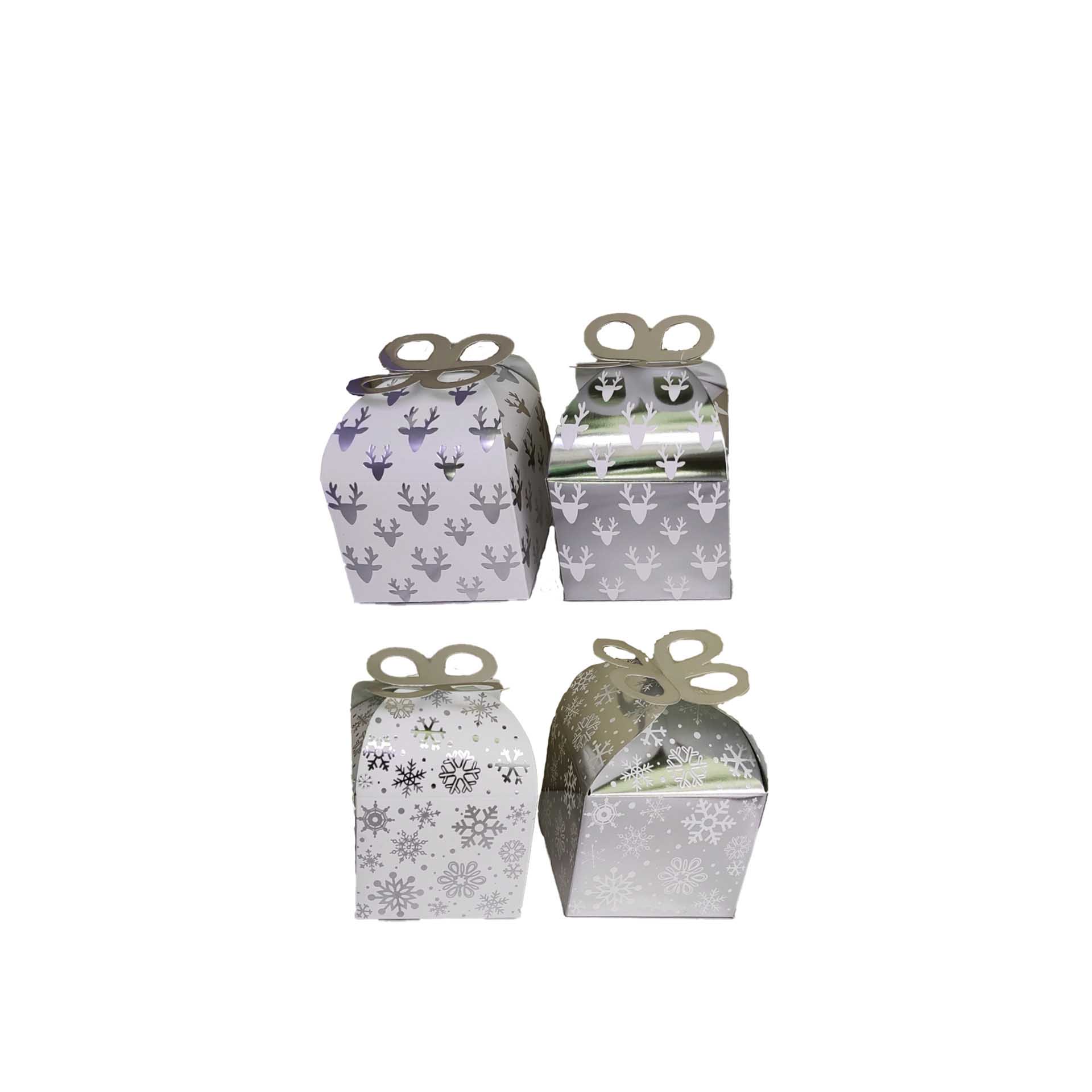 Caixa Presente Natal 9.5X9.5X18cm Pack 2