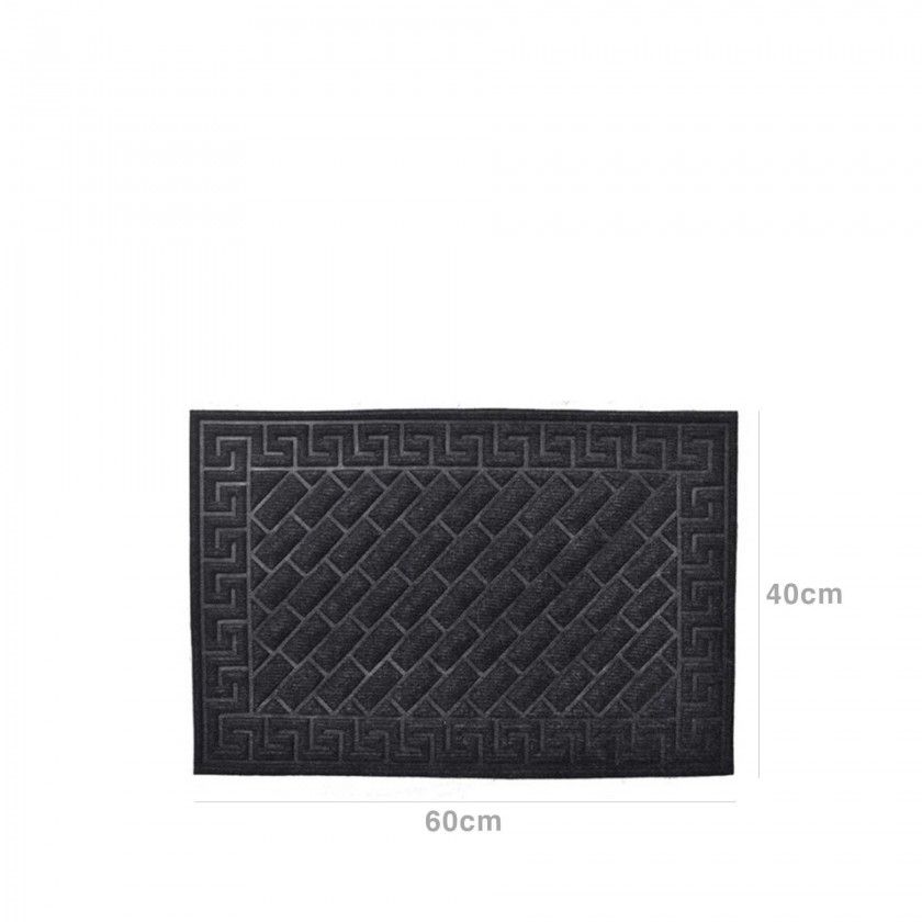 Tapete Porta Leno / 40% Borracha Cinza 40X60cm