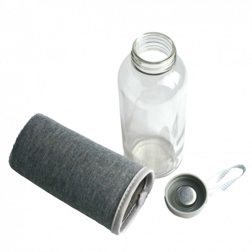 Garrafa Desporto Vidro Forro Decorativo 600ml Garrafa Desporto Vidro Forro Decorativo 600ml