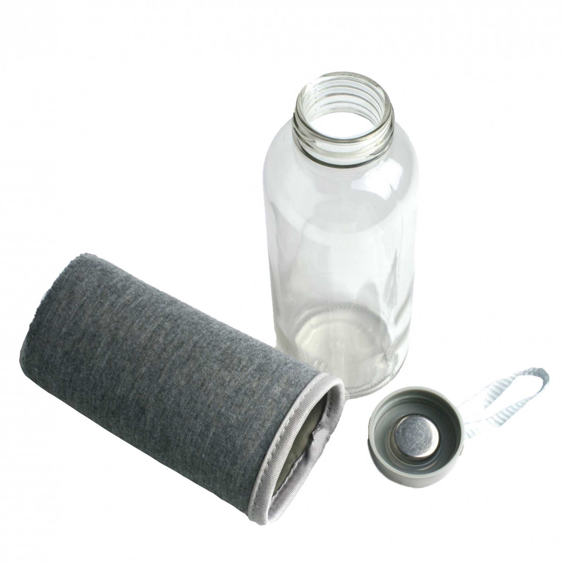 Garrafa Desporto Vidro Forro Decorativo 600ml