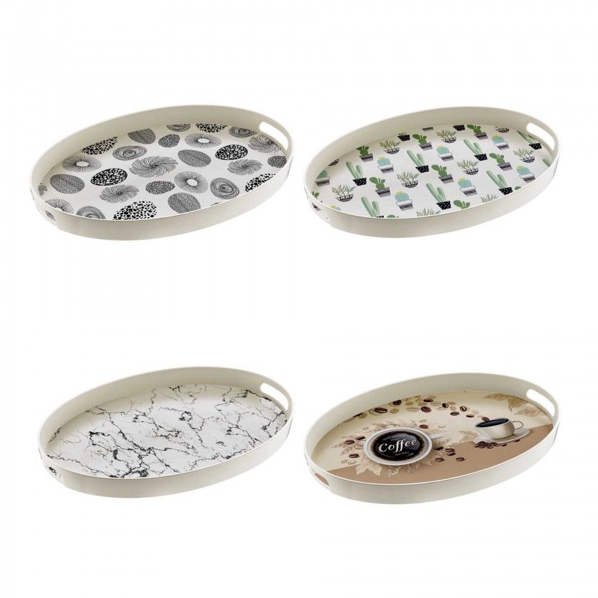 Tabuleiro Melamina Oval 44.7X30X4cm