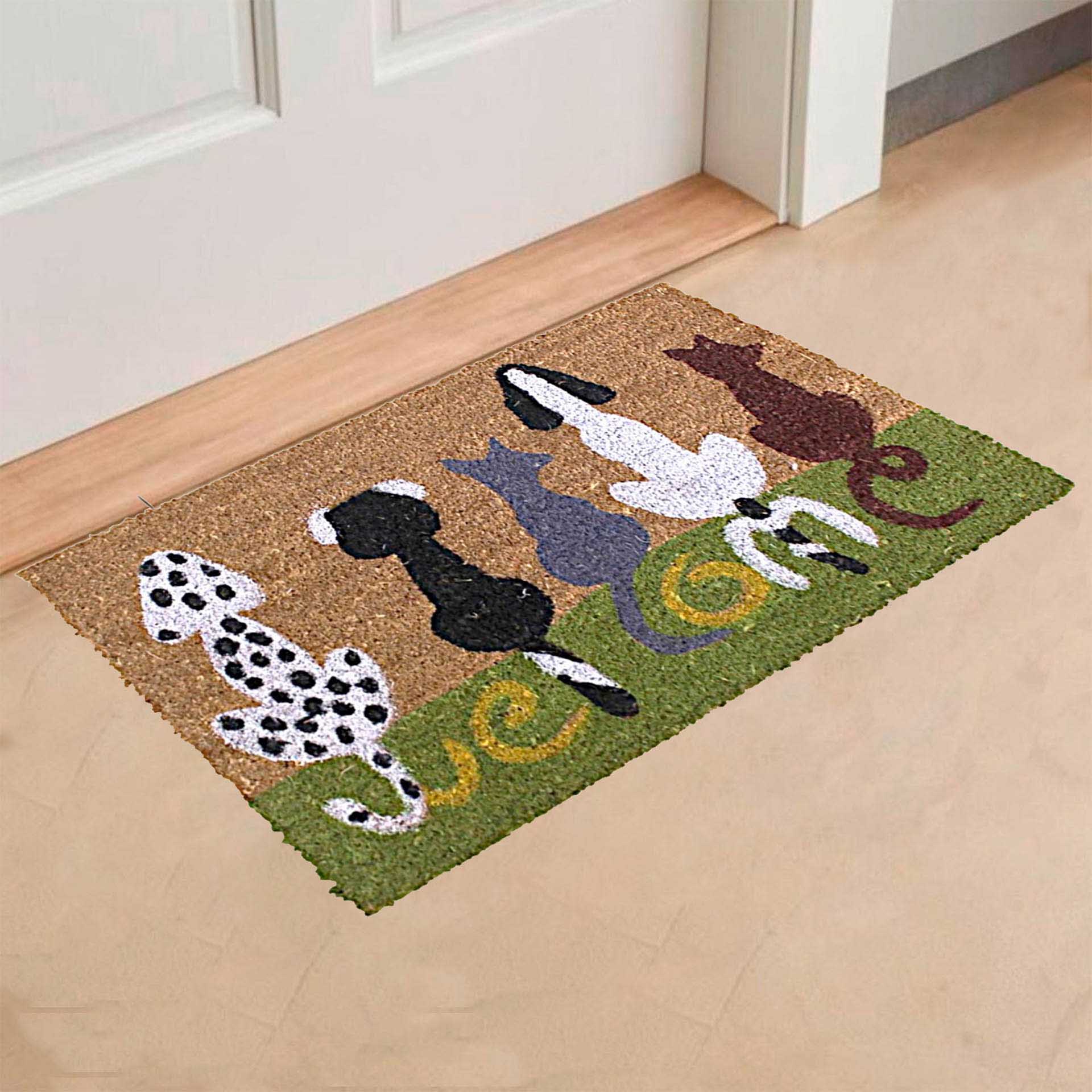 Tapete Porta Fibra Coco / Borracha 40X60cm