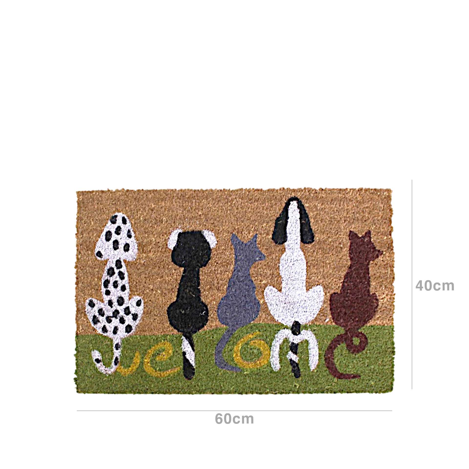 Tapete Porta Fibra Coco / Borracha 40X60cm