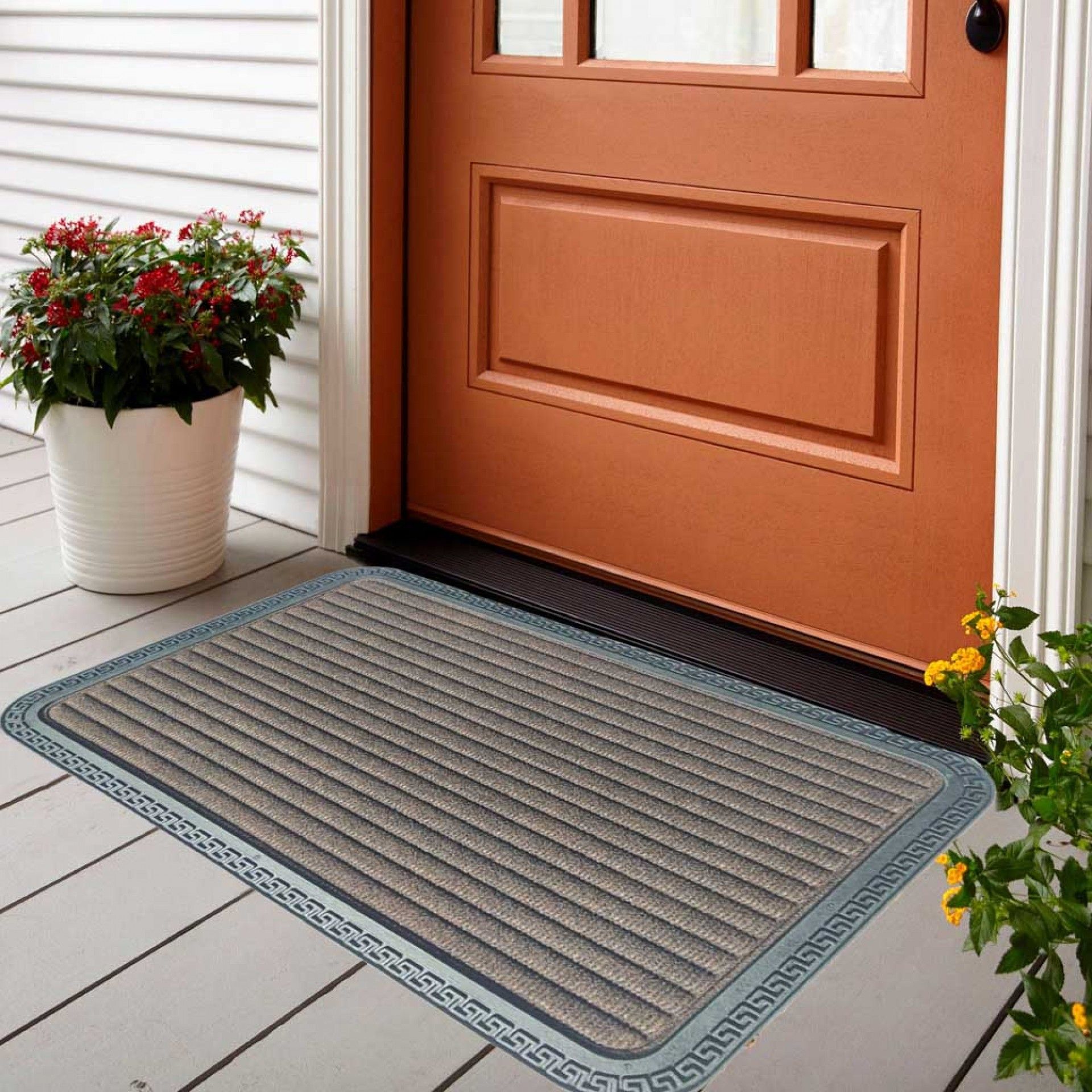 Tapete Porta Castanho 40X60cm