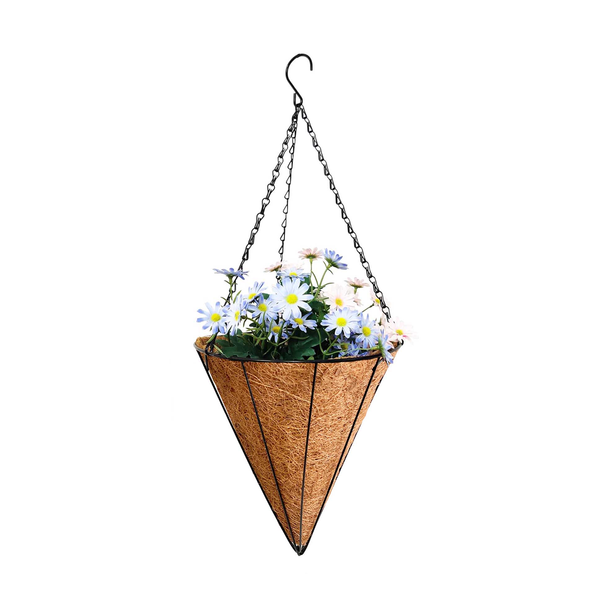 Floreira Fibra Coco Cónica com Suporte 25cm