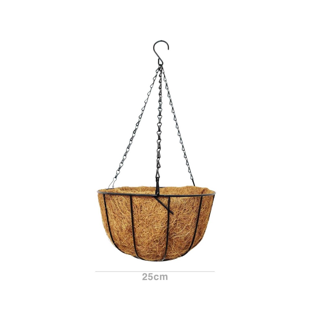 Floreira Fibra Coco com Suporte 25cm
