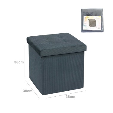 Banqueta Veludo Quadrado 38X38X38CM