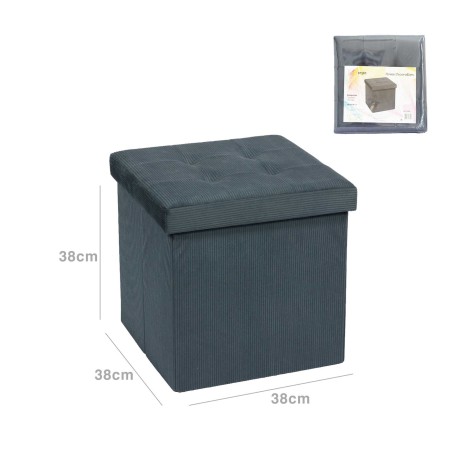 Banqueta Veludo Quadrado 38X38X38CM - Image product