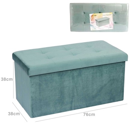 Banqueta Veludo Retangular 76X38X38CM - Image product