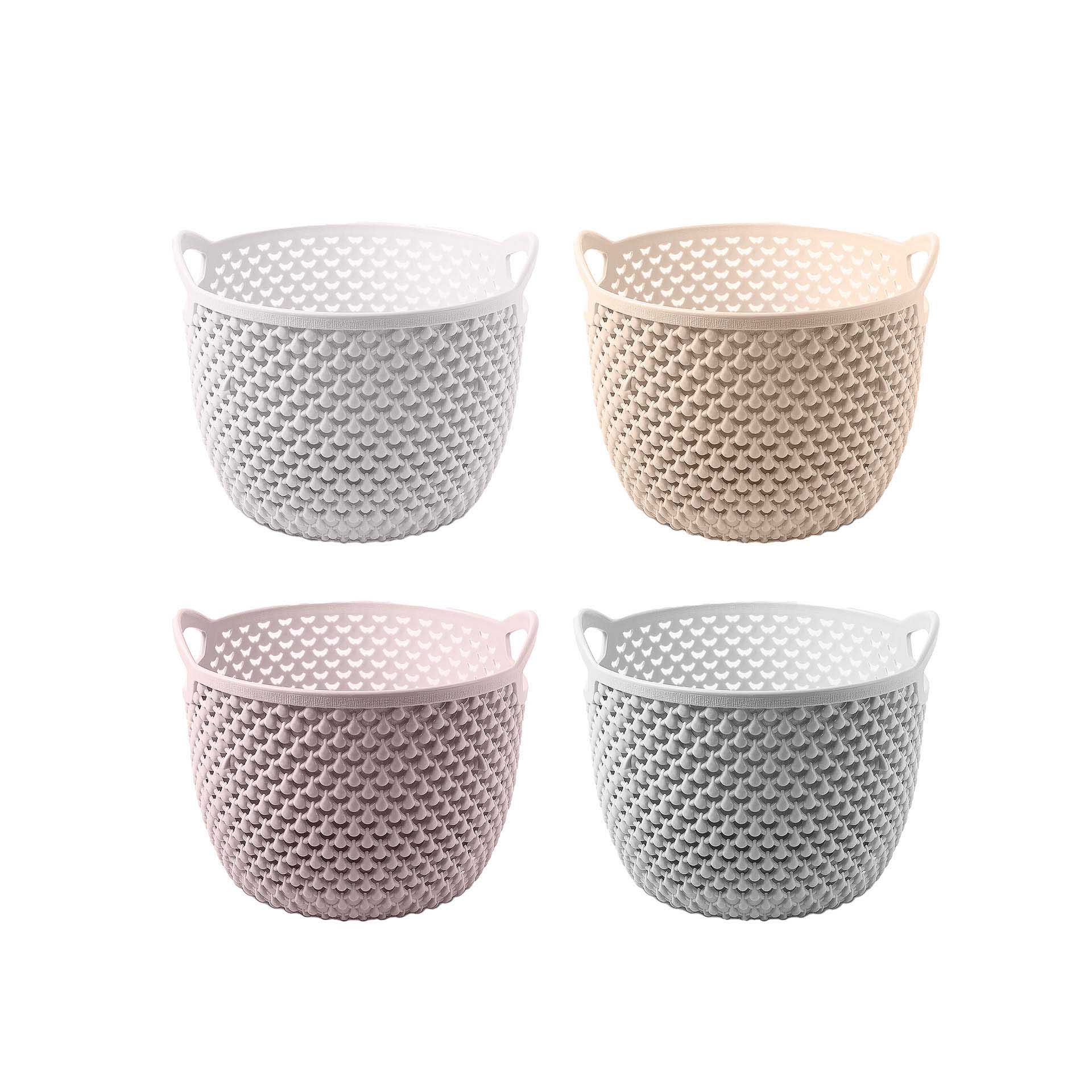 Cesto Multiusos Plástico com Asas Redondo