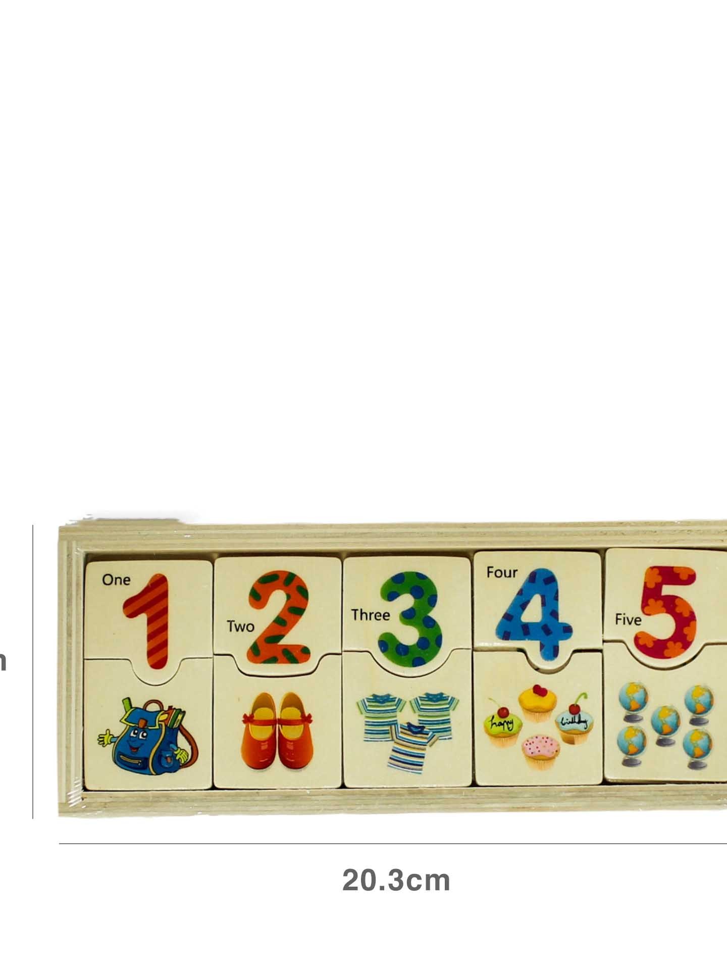 Brinquedo Madeira Números 20.3X8.2X1.3CM