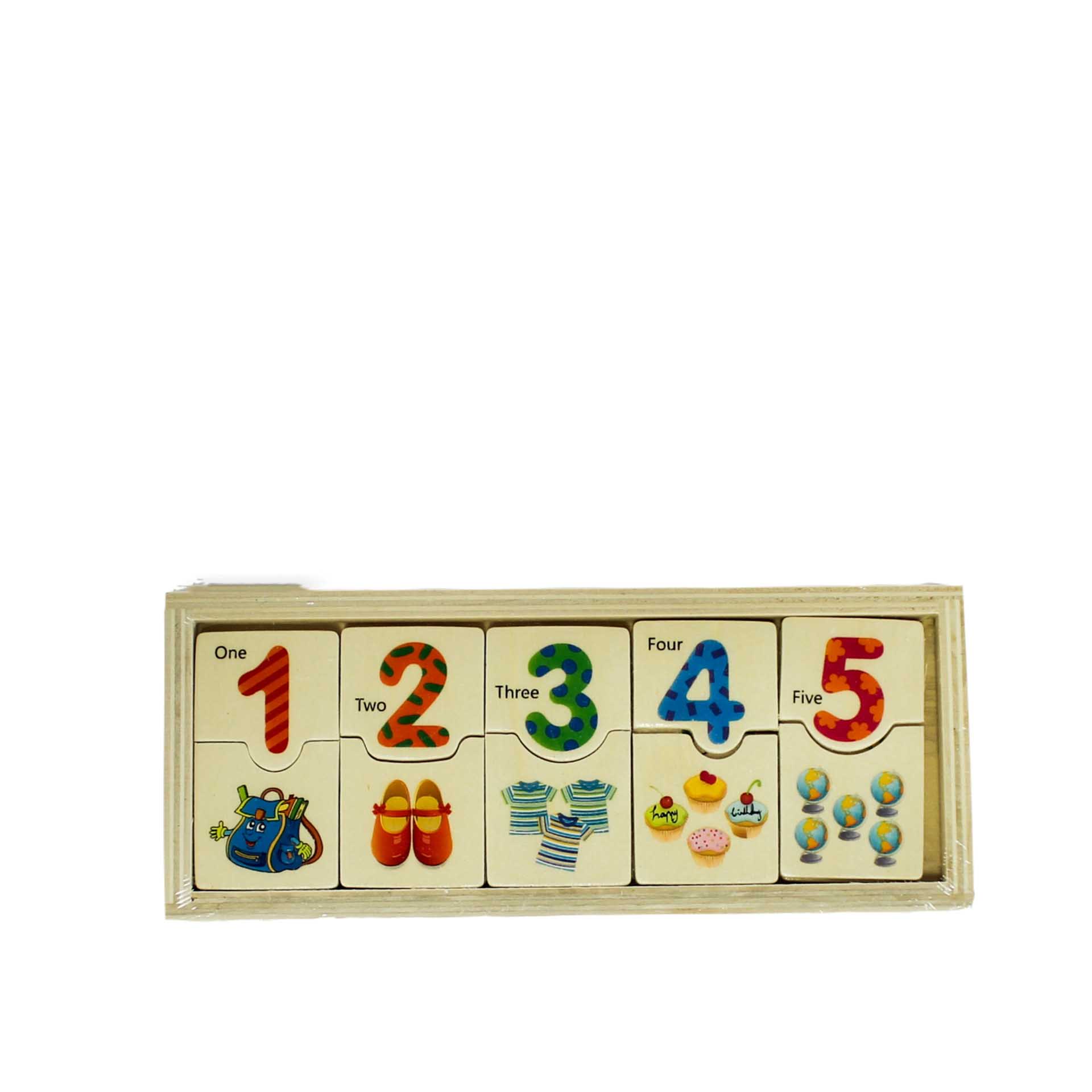 Brinquedo Madeira Números 20.3X8.2X1.3CM