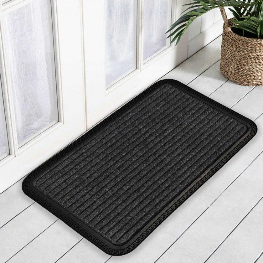 Tapete Porta Cinza 40X60cm