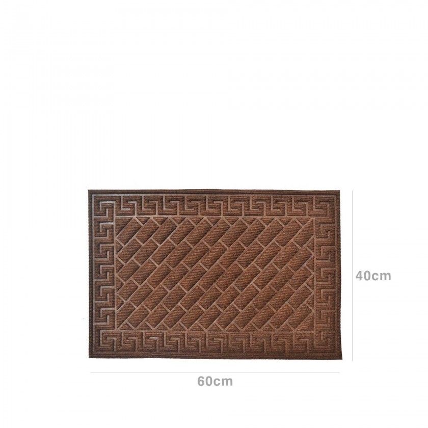 Tapete Porta Leno / 40% Borracha Castanho 40X60cm