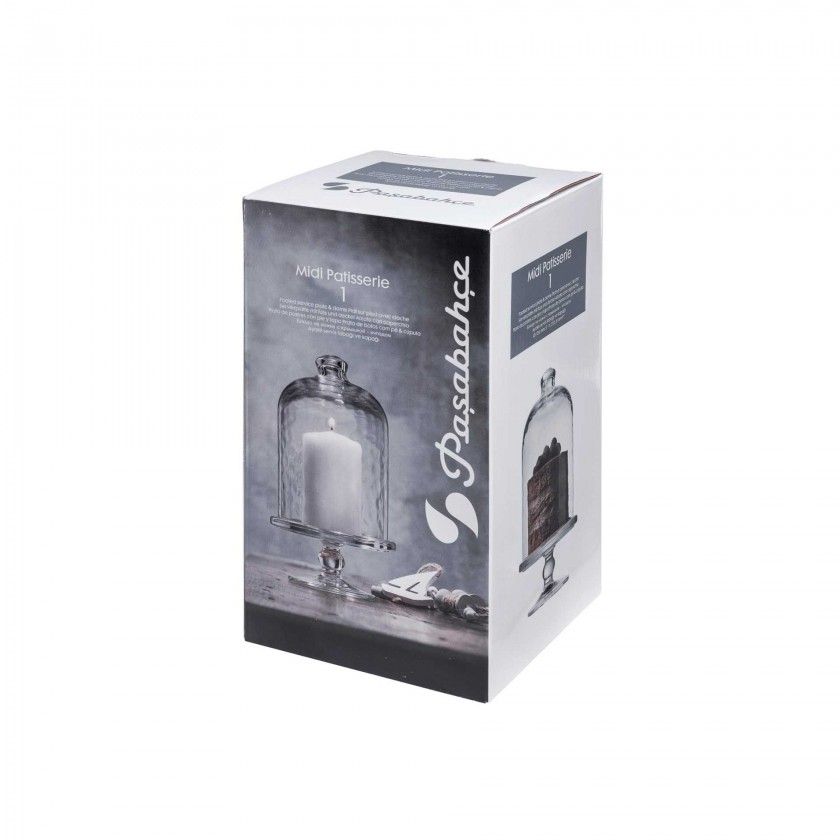Queijeira Com Pé Vidro Pâtisserie Midi 12.6X22.5CM Queijeira Com Pé Vidro Pâtisserie Midi 12.6X22.5CM