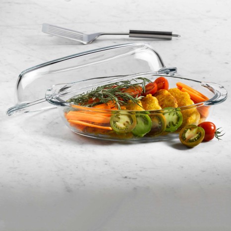 Caçarola com Tampa Borcam Oval 2200ml 35X19.5X7cm - Image product