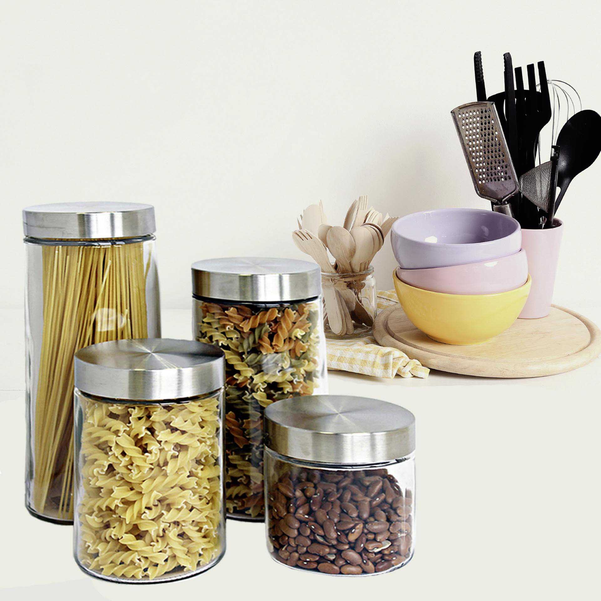 Frasco Hermético Vidro com Tampa Metal 600ml