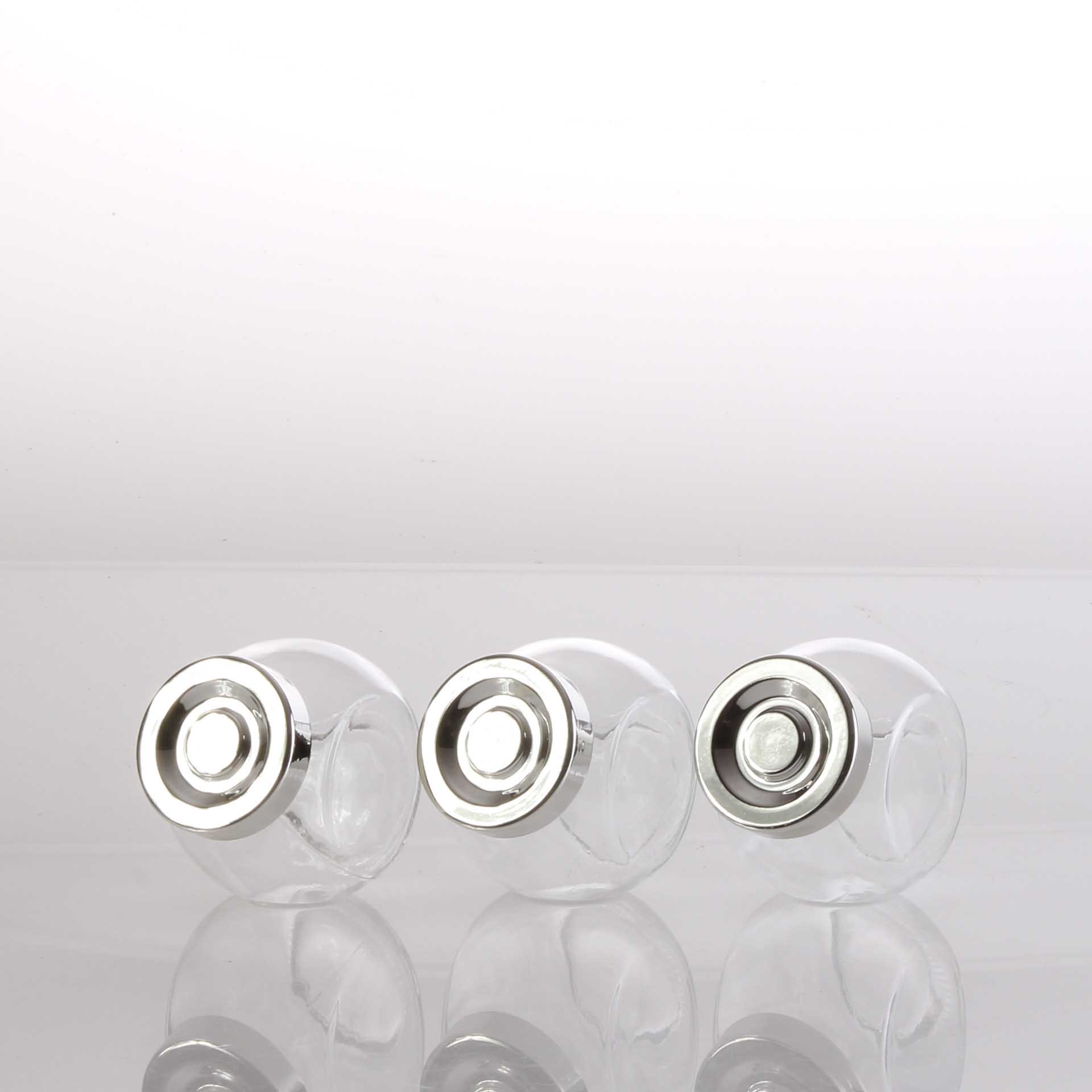 Frasco Hermético Kitchenware com Tampa Inox 64ml 8X8cm Pack 3