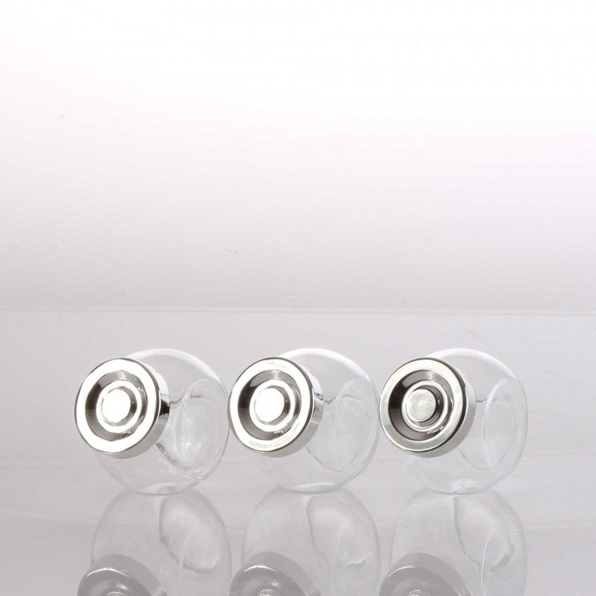 Frasco Hermético Kitchenware com Tampa Inox 64ml 8X8cm Pack 3 Frasco Hermético Kitchenware com Tampa Inox 64ml 8X8cm Pack 3
