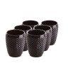 Copo Picotado sem P� Preto 300ml 8X10cm Pack 6