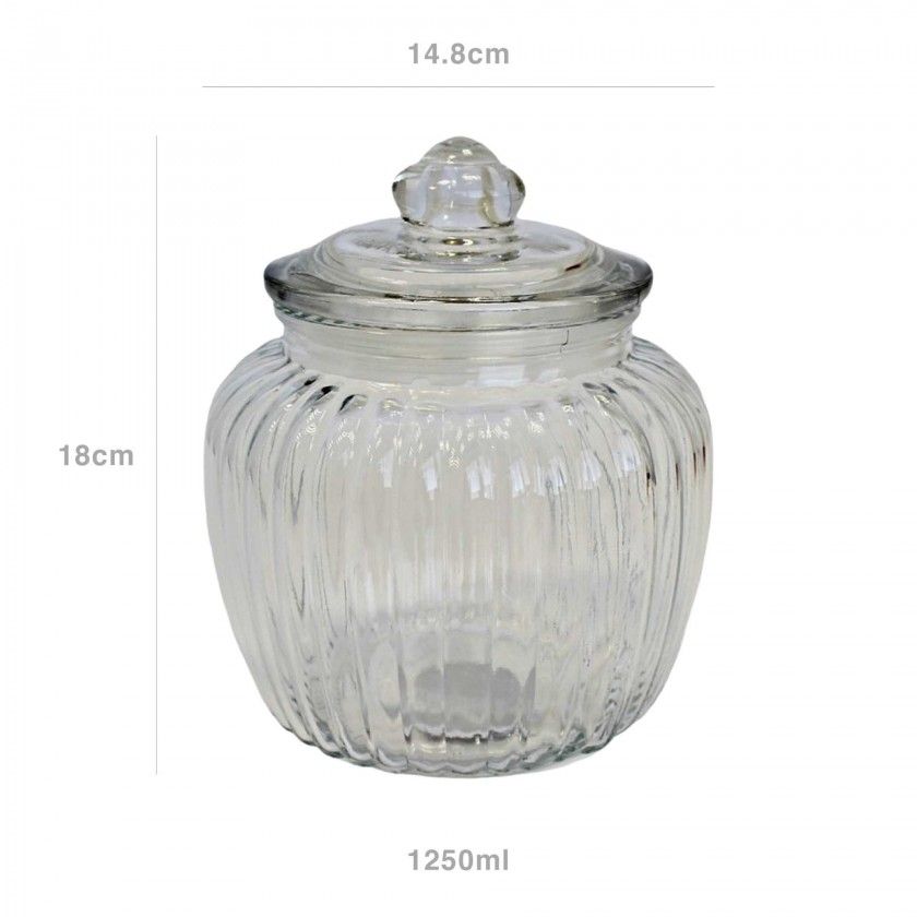 Frasco Vidro Redondo 1250ml 14.8X18cm Frasco Vidro Redondo 1250ml 14.8X18cm