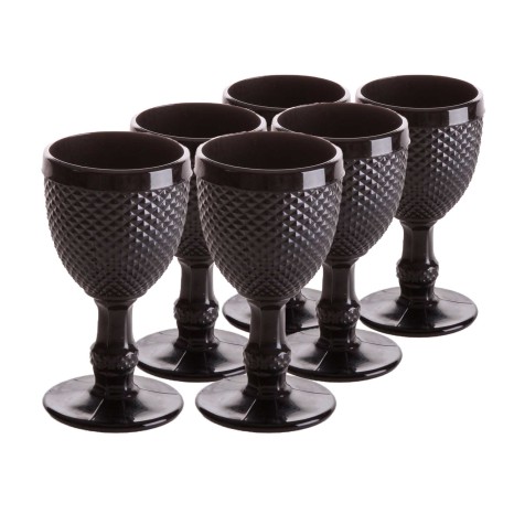 Copo Picotado com Pé Preto Pack 6 - Image product