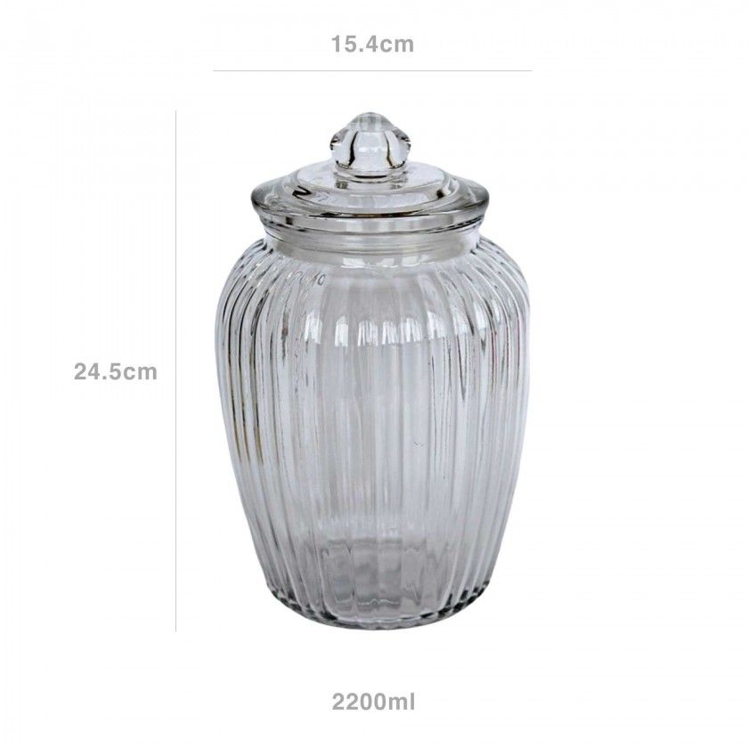 Frasco Vidro Redondo 2200ml 15.4X24.5cm Frasco Vidro Redondo 2200ml 15.4X24.5cm