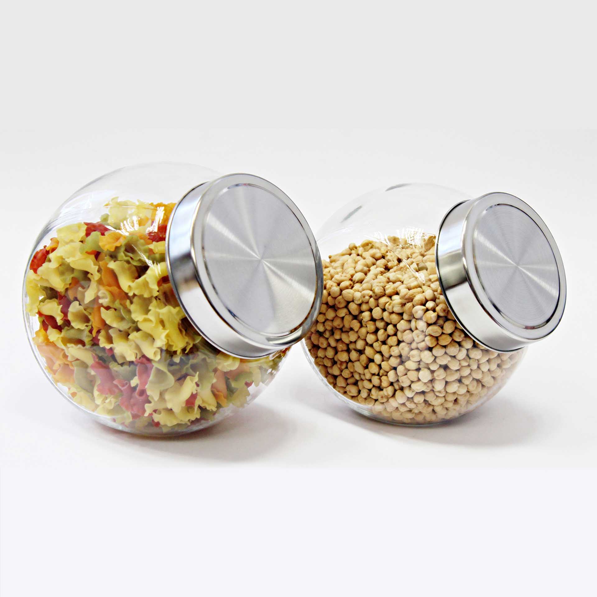 Frasco Hermético Ding com Tampa Metal 1500ml 16X10X15cm