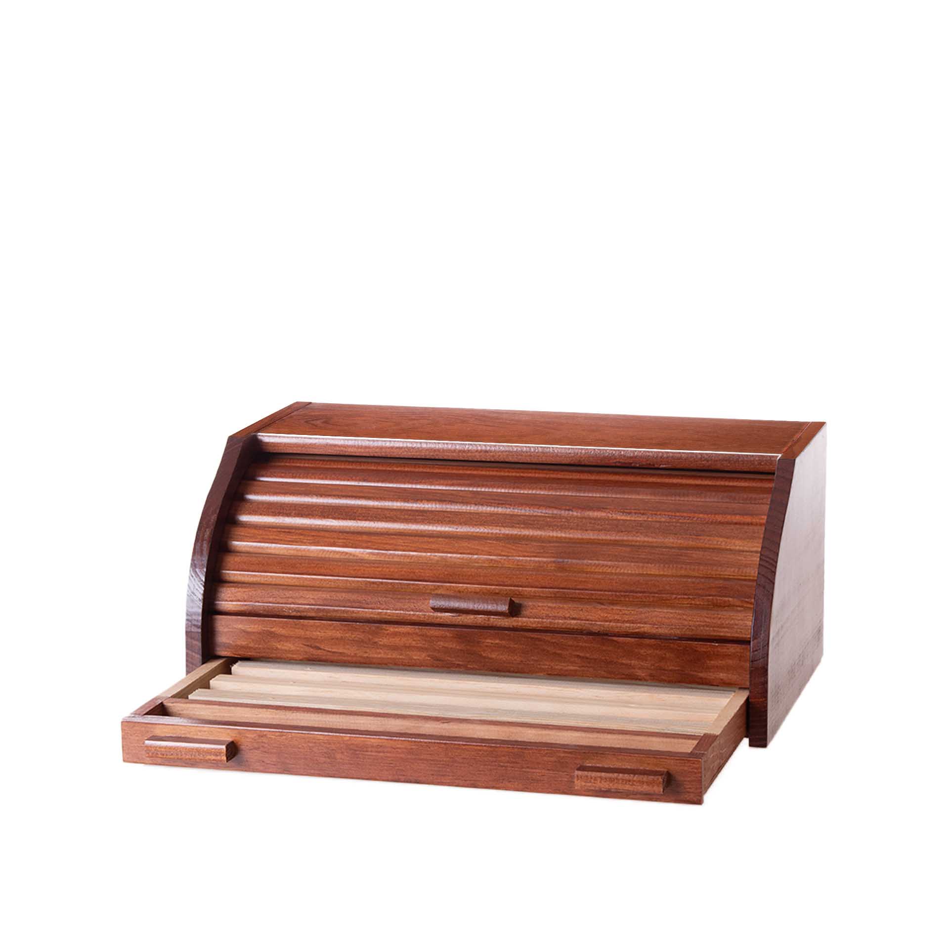 Caixa Pão Gaveta Madeira Escura 42X27X20cm