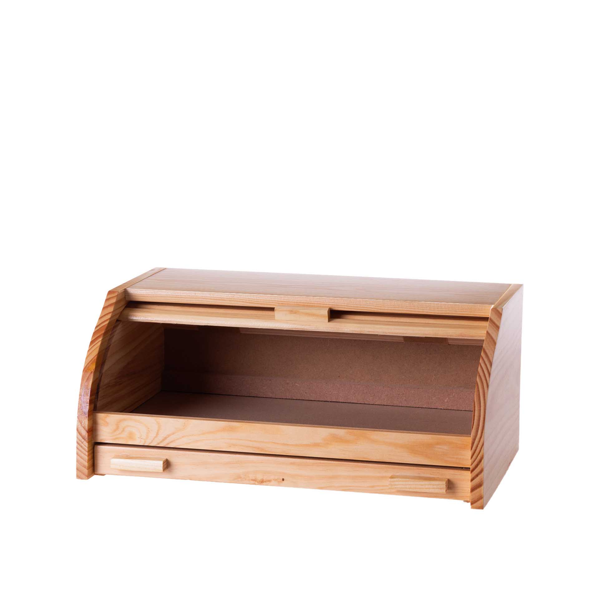 Caixa Pão Gaveta Madeira 42X27X20cm