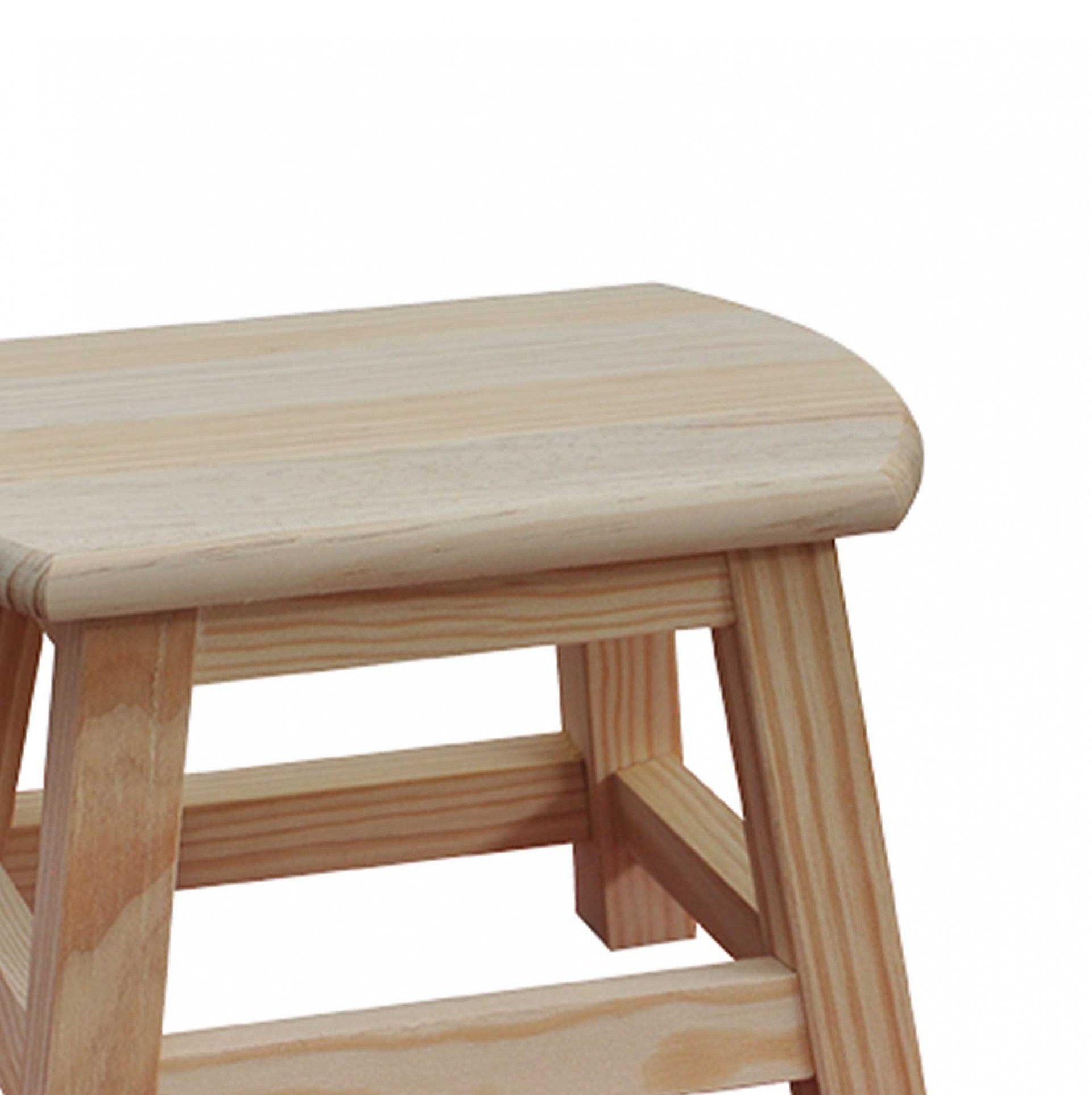 Banco Madeira Retangular Boleado 30X19CM