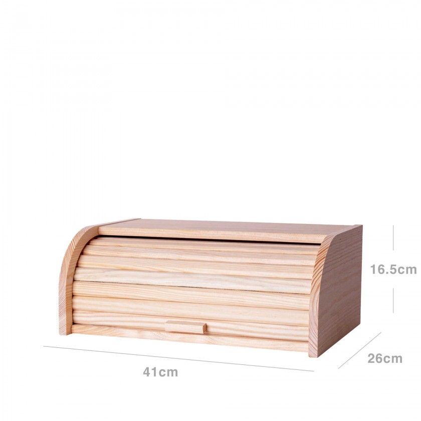 Caixa Pão Madeira Natural Classic 41X26X16.5cm Caixa Pão Madeira Natural Classic 41X26X16.5cm