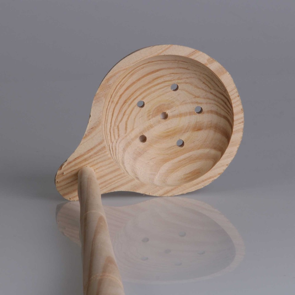 Colher Azeitona Madeira com Furos 36CM