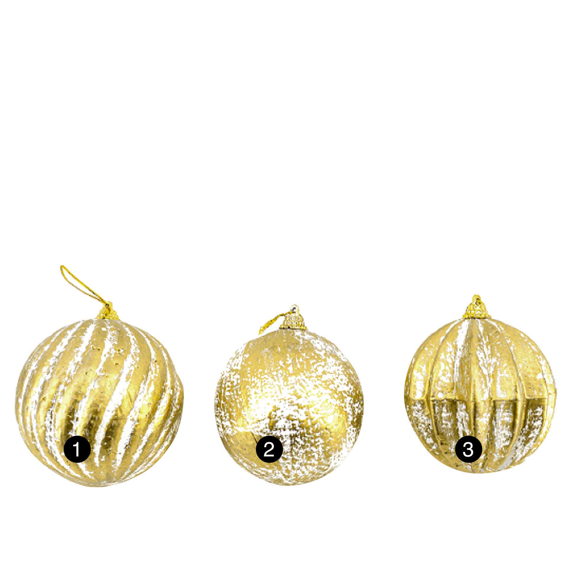 Bola Natal Dourada 10CM